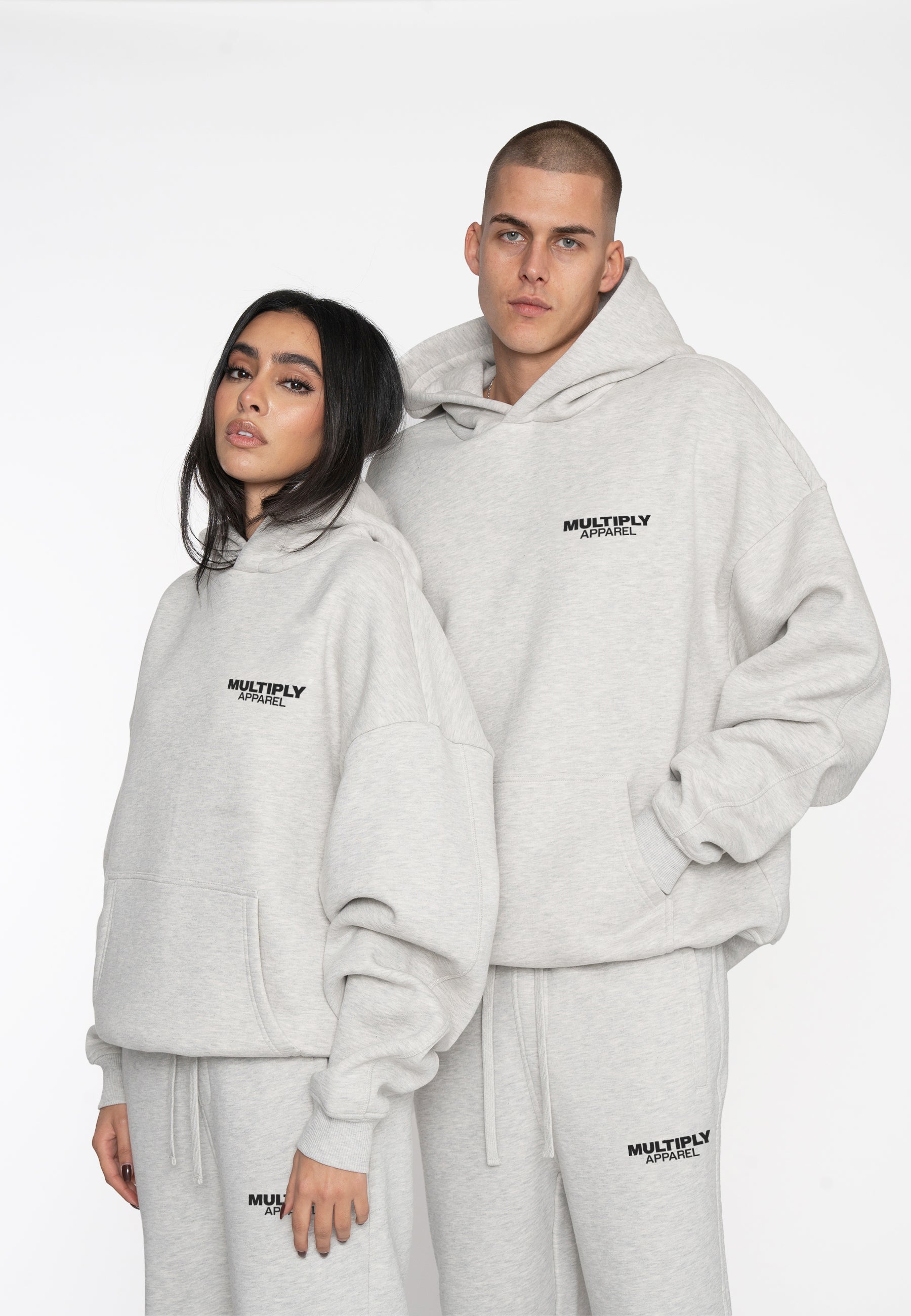 Oversize Hoodie BUFF Grey Melange