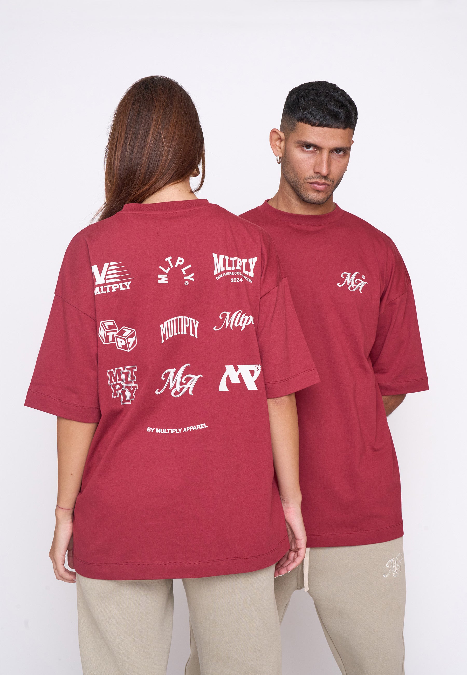 Multiply Spparel Oversize T-Shirt COMPETITION Ruby Wine