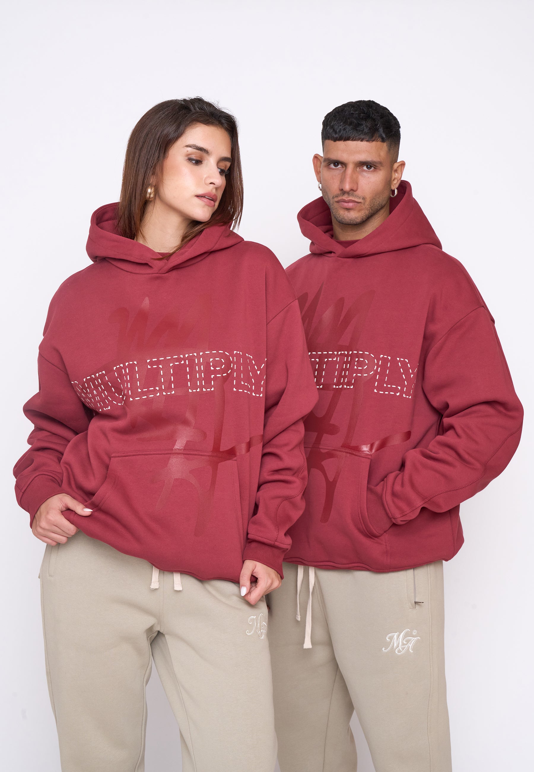 Oversize Hoodie BASE Ruby Wine