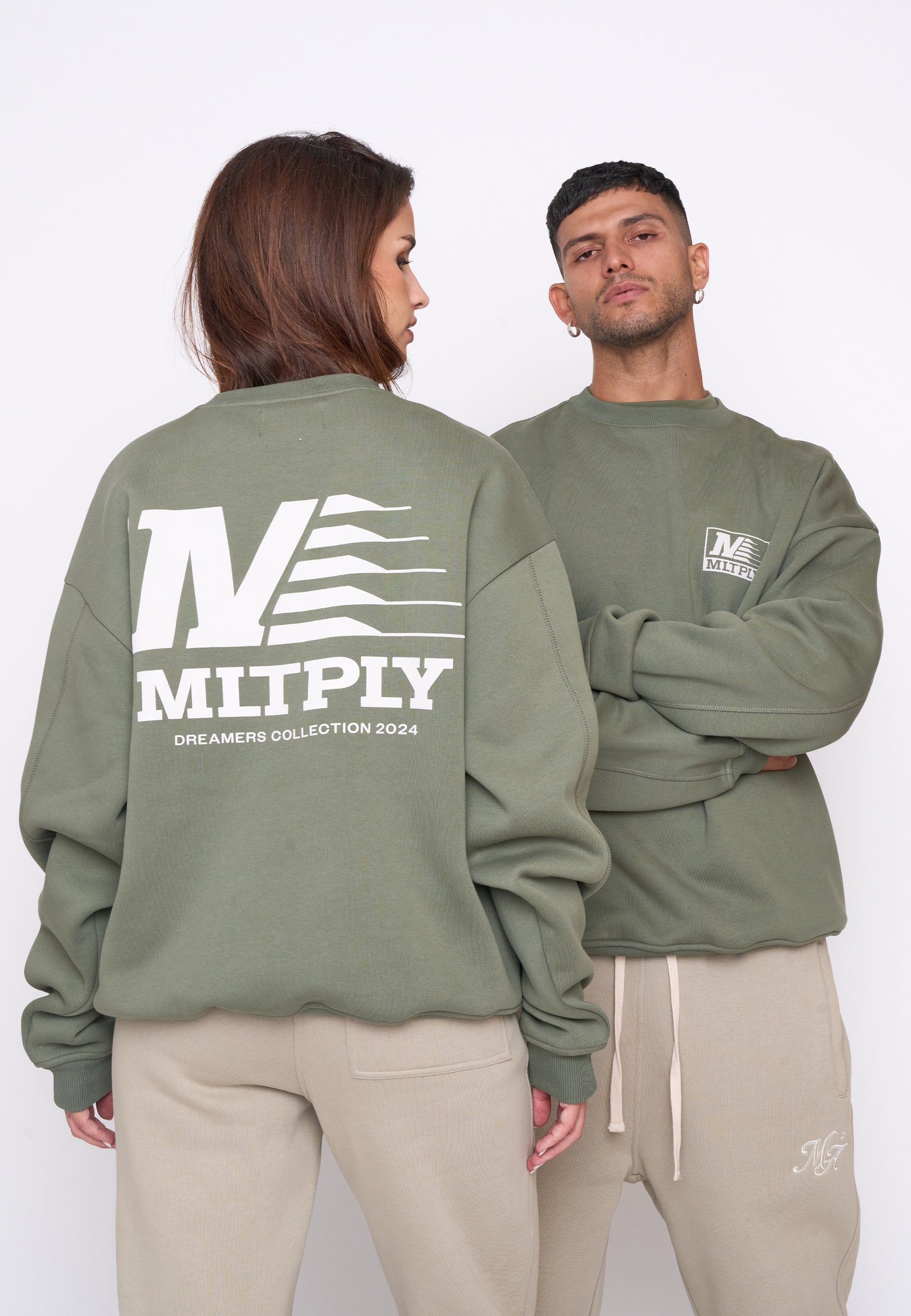 Multiply Spparel Oversize Sweatshirt PATROL Four Leaf Clover