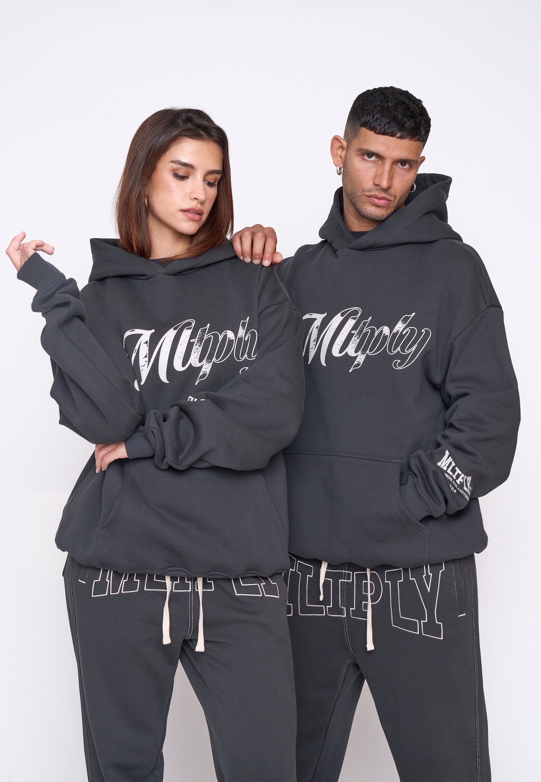 Multiply Spparel Oversize Hoodie STORIES Black Soda