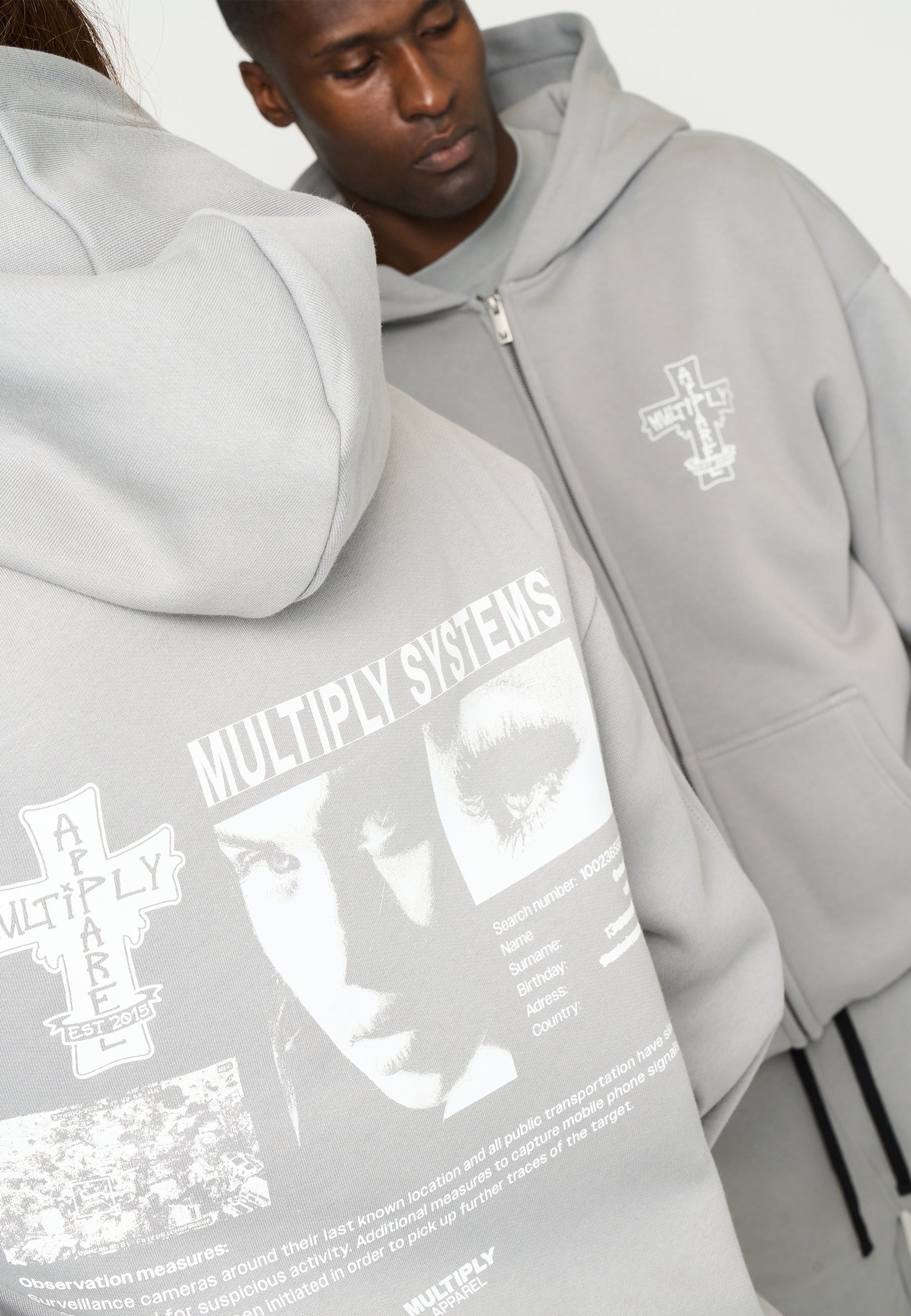 Oversize Zip Hoodie SYSTEMS Ultimate Grey