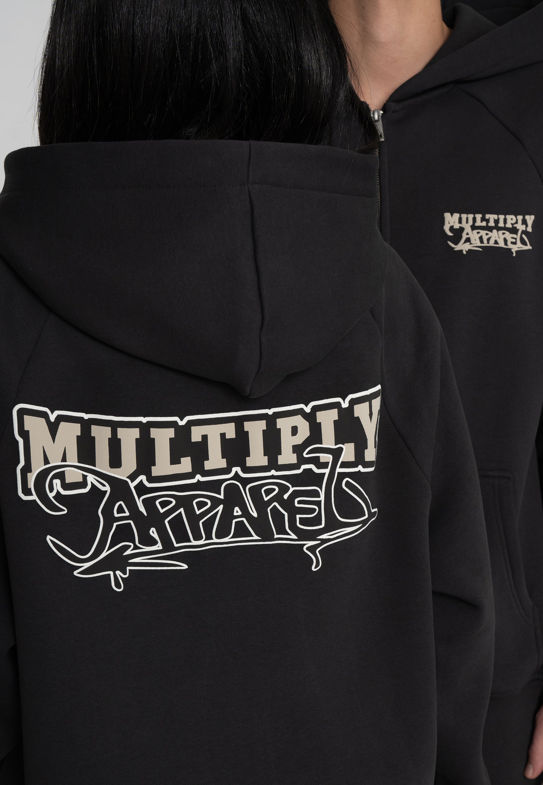 Oversize Zip Hoodie SCHOLAR Black Soda