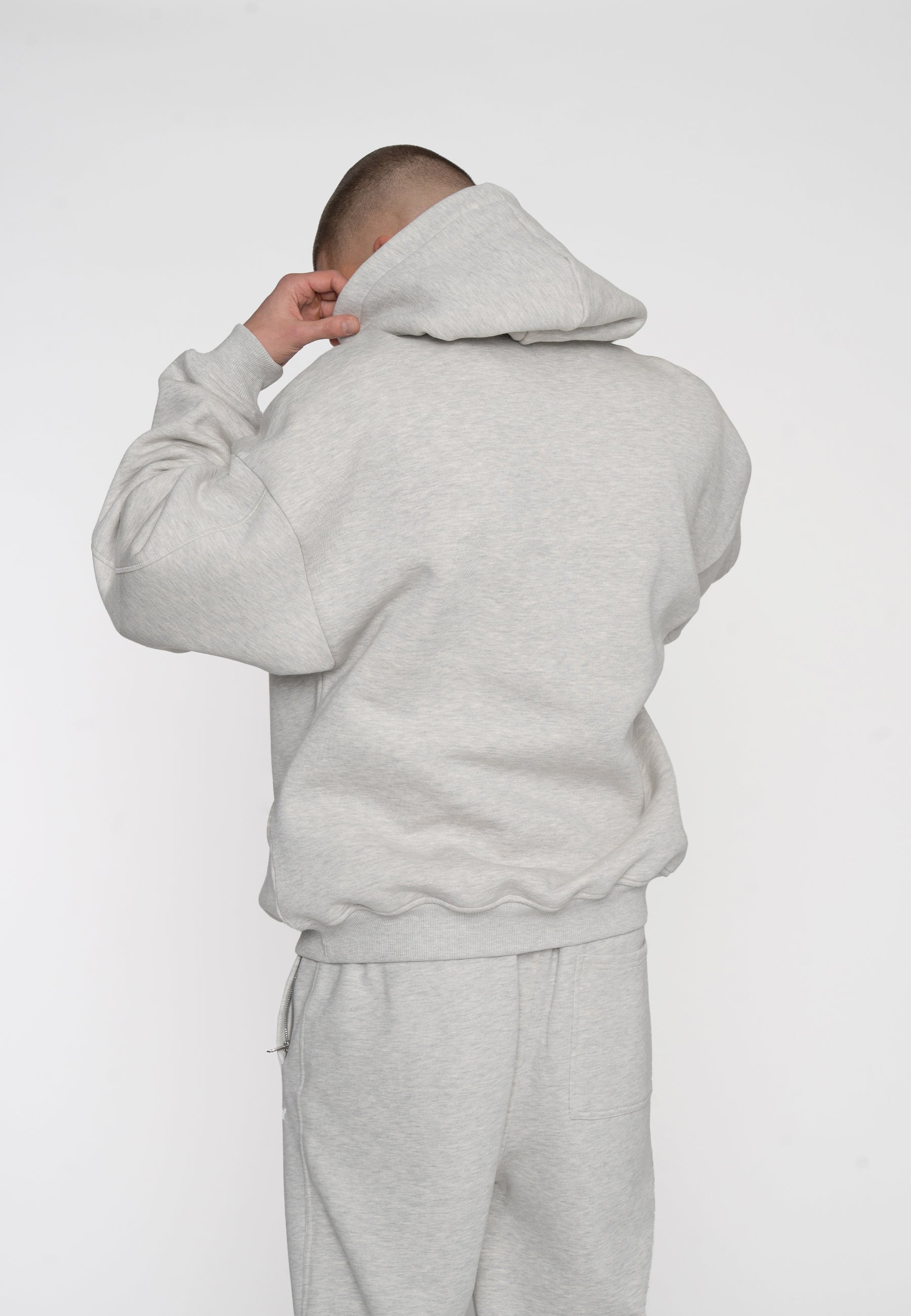 Oversize Hoodie BUFF Grey Melange