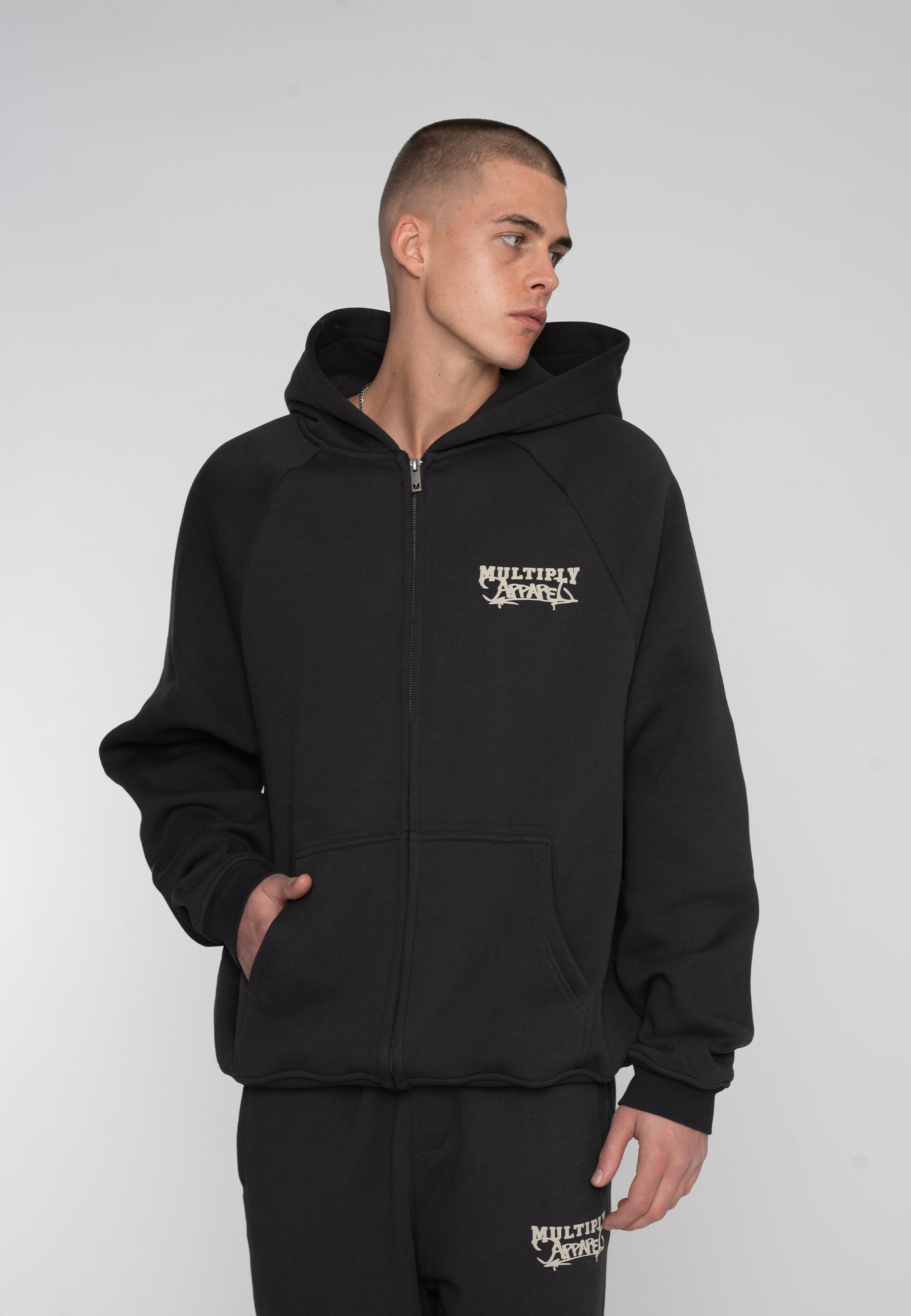 Oversize Zip Hoodie SCHOLAR Black Soda