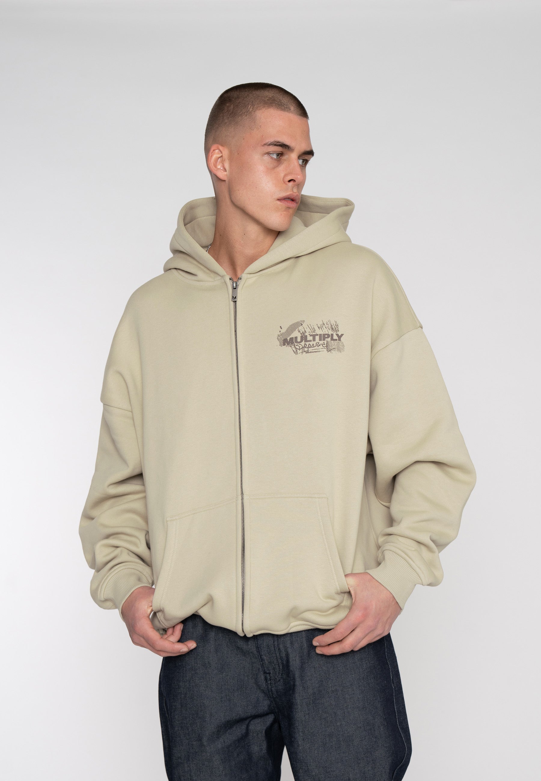 Oversize Zip Hoodie BULLETIN Spray Green