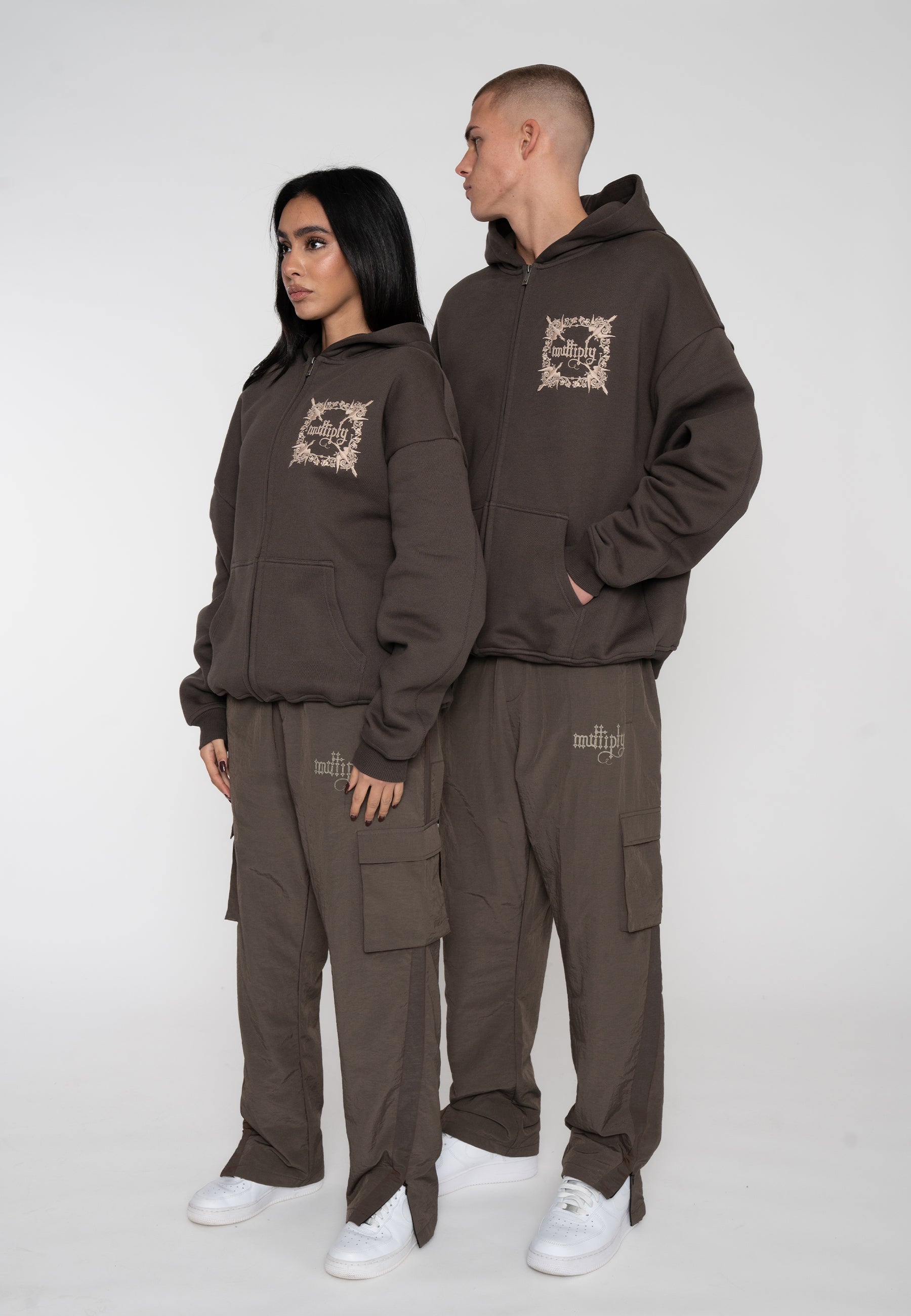 Oversize Zip Hoodie REGALIA Turkish Coffee