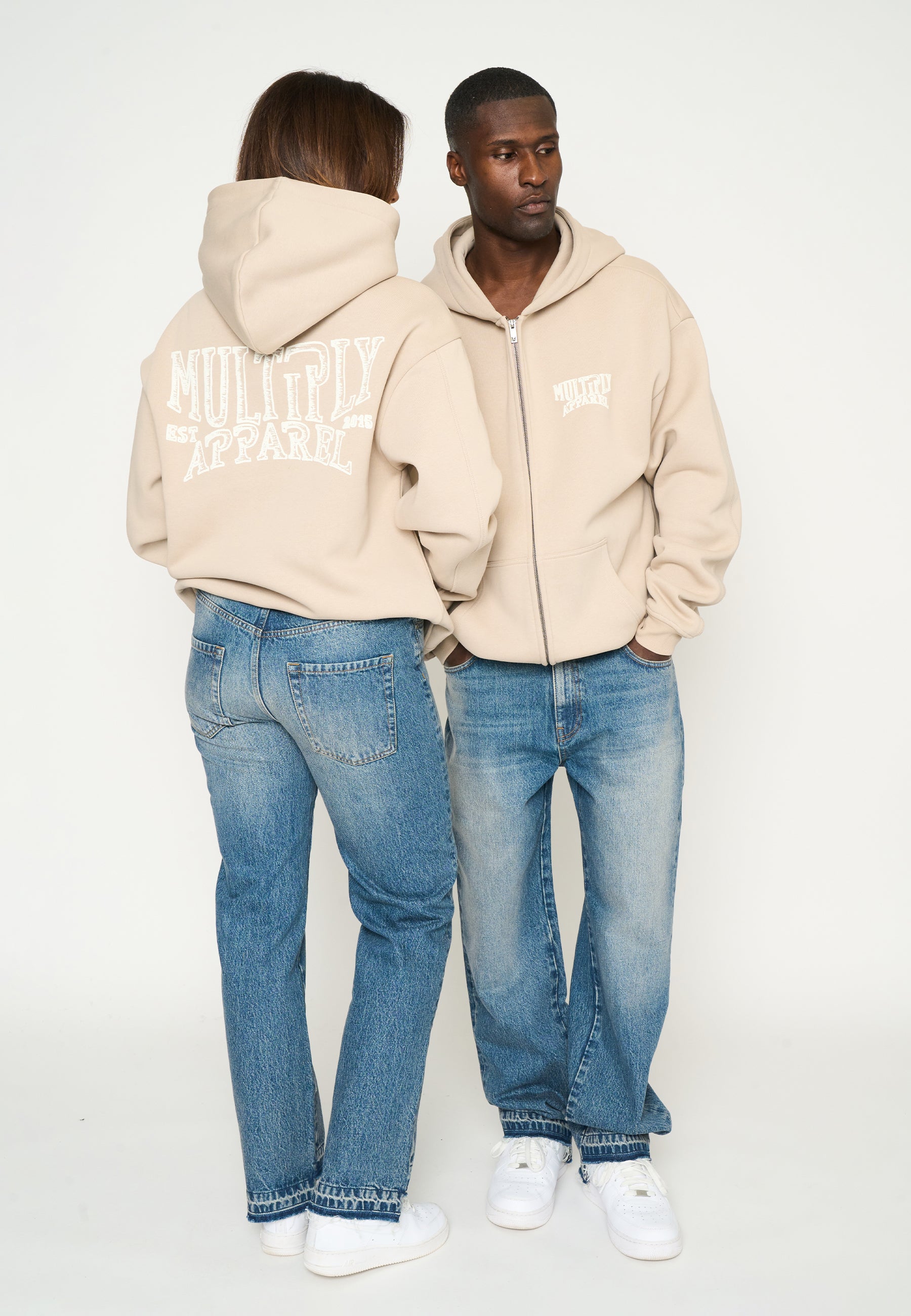 Oversize Zip Hoodie RISE Simply Taupe